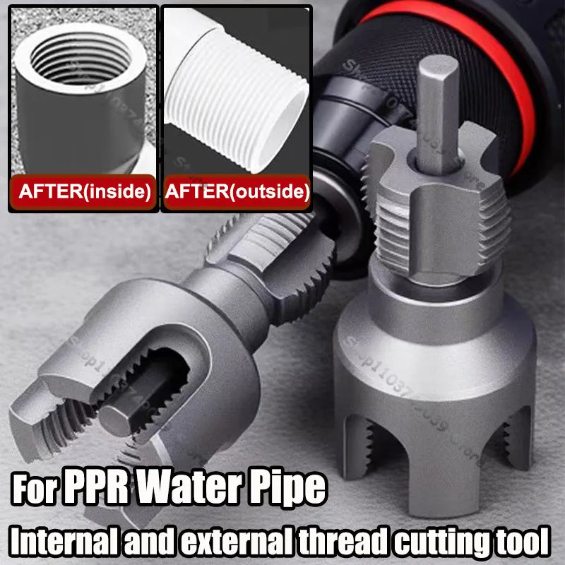 Dual-Function Pipe Threading Tool – Internal & External Threads for Plastic Pipes