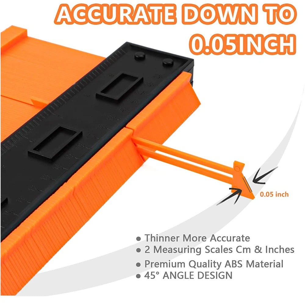 Precision Contour Gauge with Lock – Shape Duplicator Tool for Woodworking, Tiling & DIY Projects