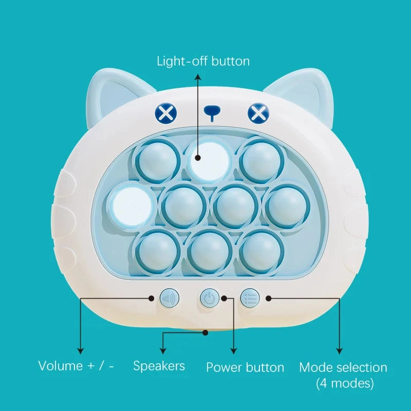 Interactive Light-Up Whack-A-Mole Game Console for Kids