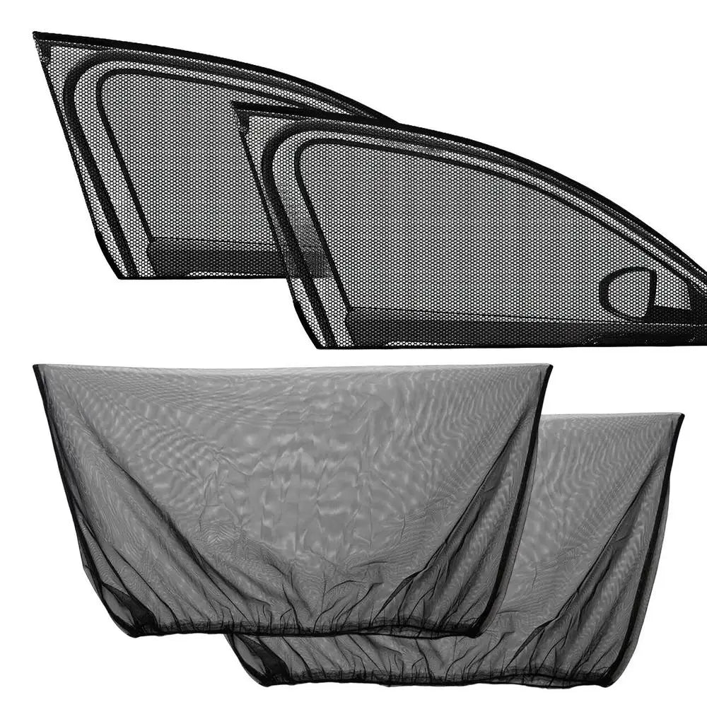 Universal Car Window Sunshade Mesh Curtains – UV Protection & Privacy