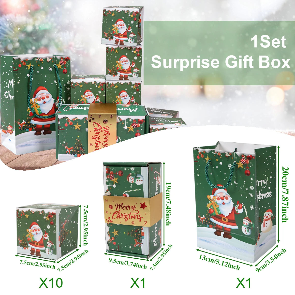 Christmas Gift Box DIY Folding Surprise Gift Box Money Pop Up Merry Christmas Surprise Gift Box Christmas New Year Gift