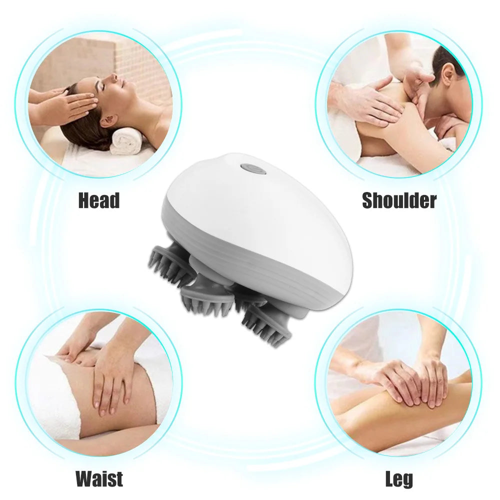 Electric Scalp Massager with 4 Kneading Heads
