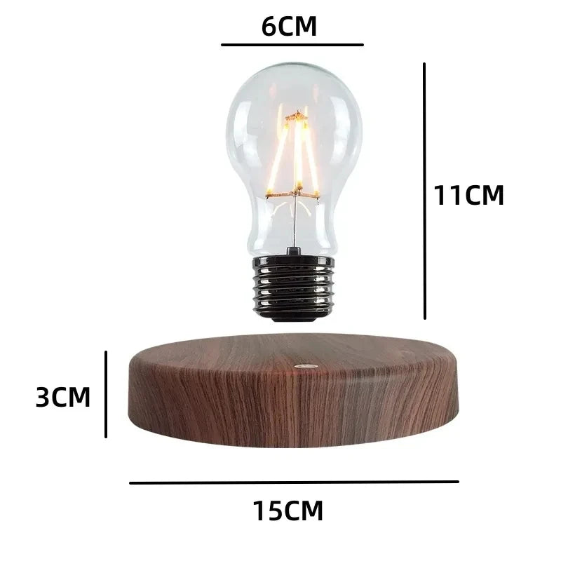 Magnetic Levitating LED Lamp with Wooden Base