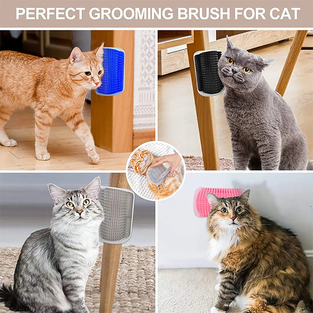 Cat Self-Grooming Scratcher Brush and Massager