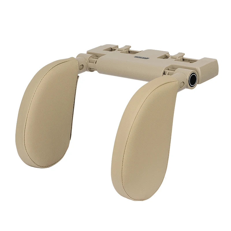 Adjustable 180° Car Seat Headrest Pillow with Memory Foam Support