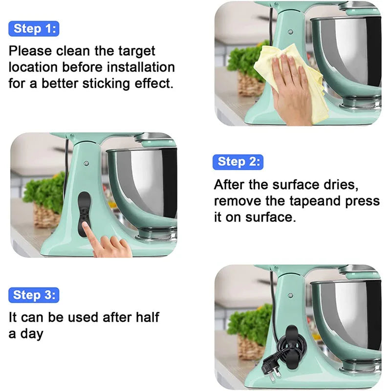 4-Piece Kitchen Appliance Cord Winder & Organizer Set
