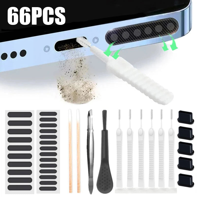 66-Piece Smartphone Speaker & Charging Port Cleaning Kit