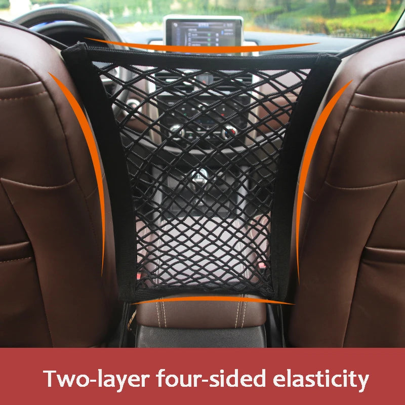 Stretchable Car Storage Net & Pet Barrier Organizer