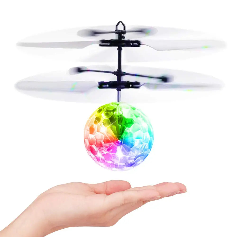 LED Gesture-Control Crystal Ball - Interactive Flying Toy with Colorful Lights