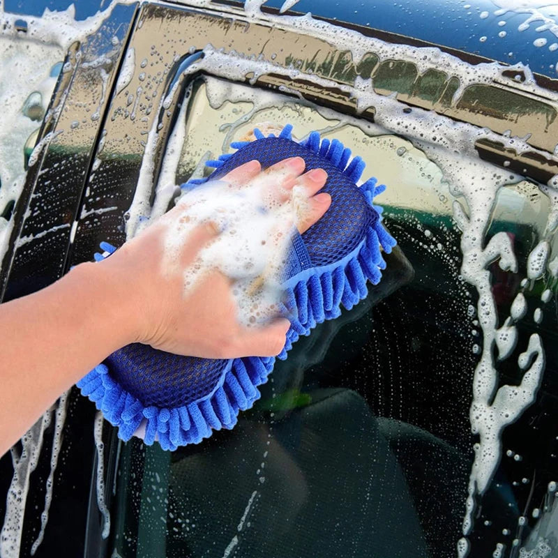 Ultra-Absorbent Chenille Microfiber Car Wash Mitt – Scratch-Free Cleaning Glove