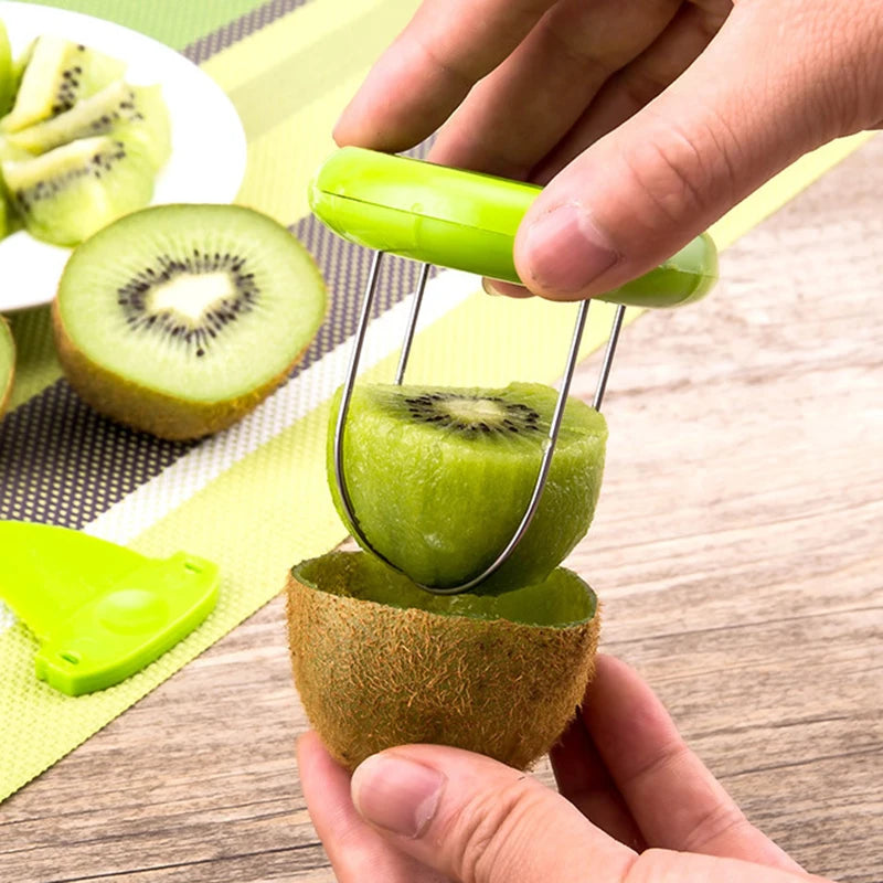 Detachable Kiwi Peeler & Cutter – Easy Fruit Slicing Tool