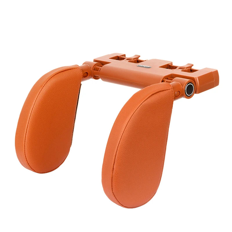 Adjustable 180° Car Seat Headrest Pillow with Memory Foam Support