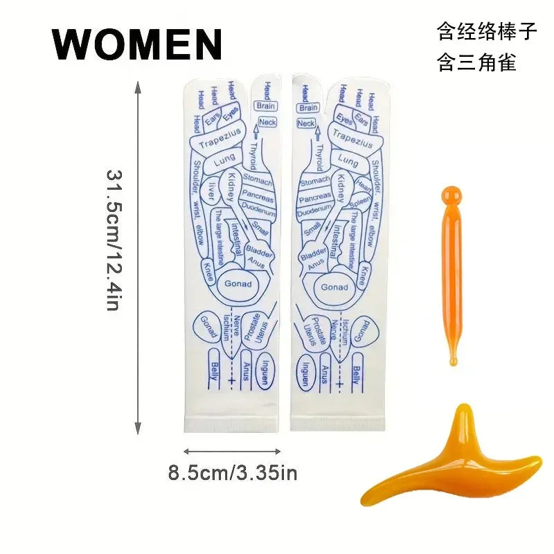 Acupressure Reflexology Massage Socks – Foot Therapy & Relaxation Set