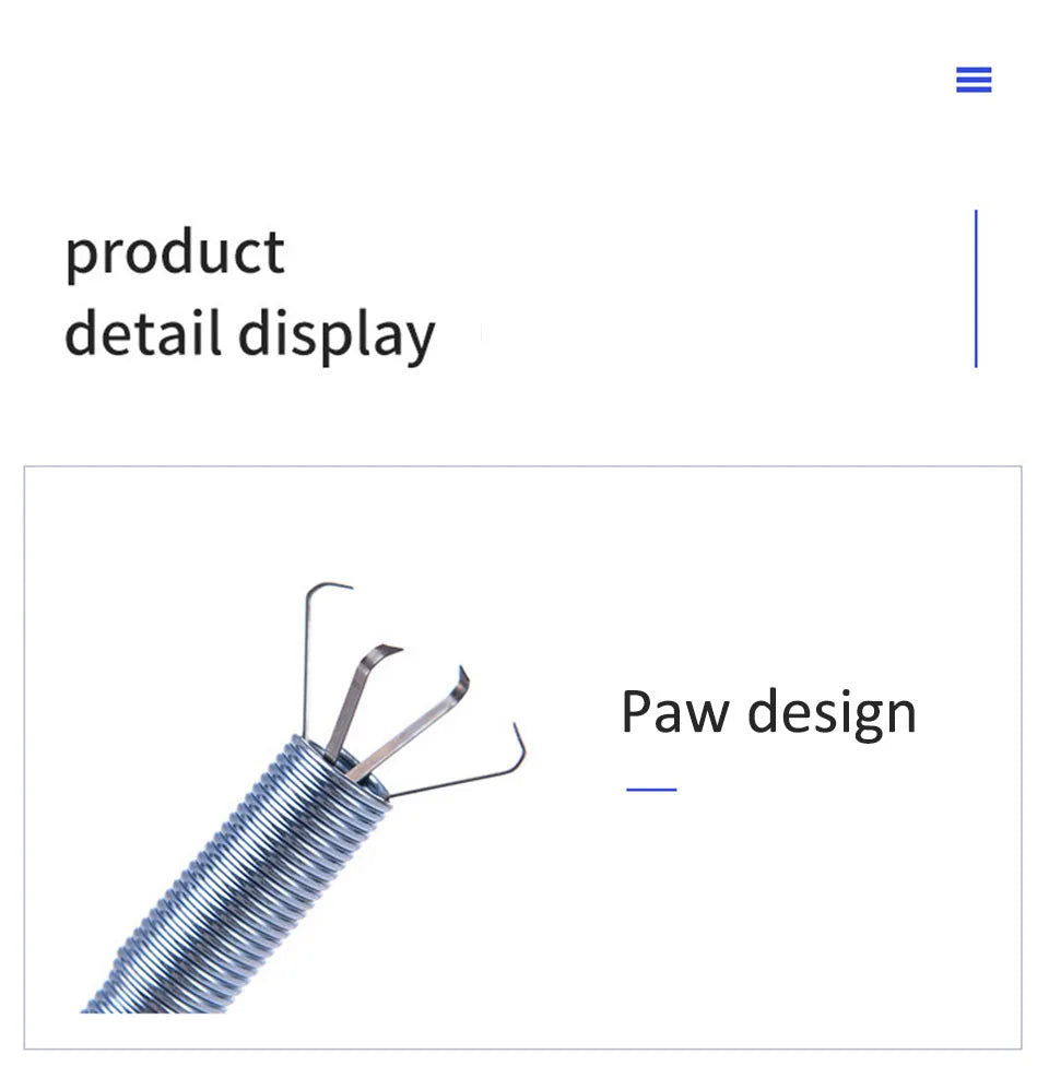 90cm/35.4 in Flexible Sink & Drain Grabber Tool – Long Reach Claw for Easy Blockage Removal