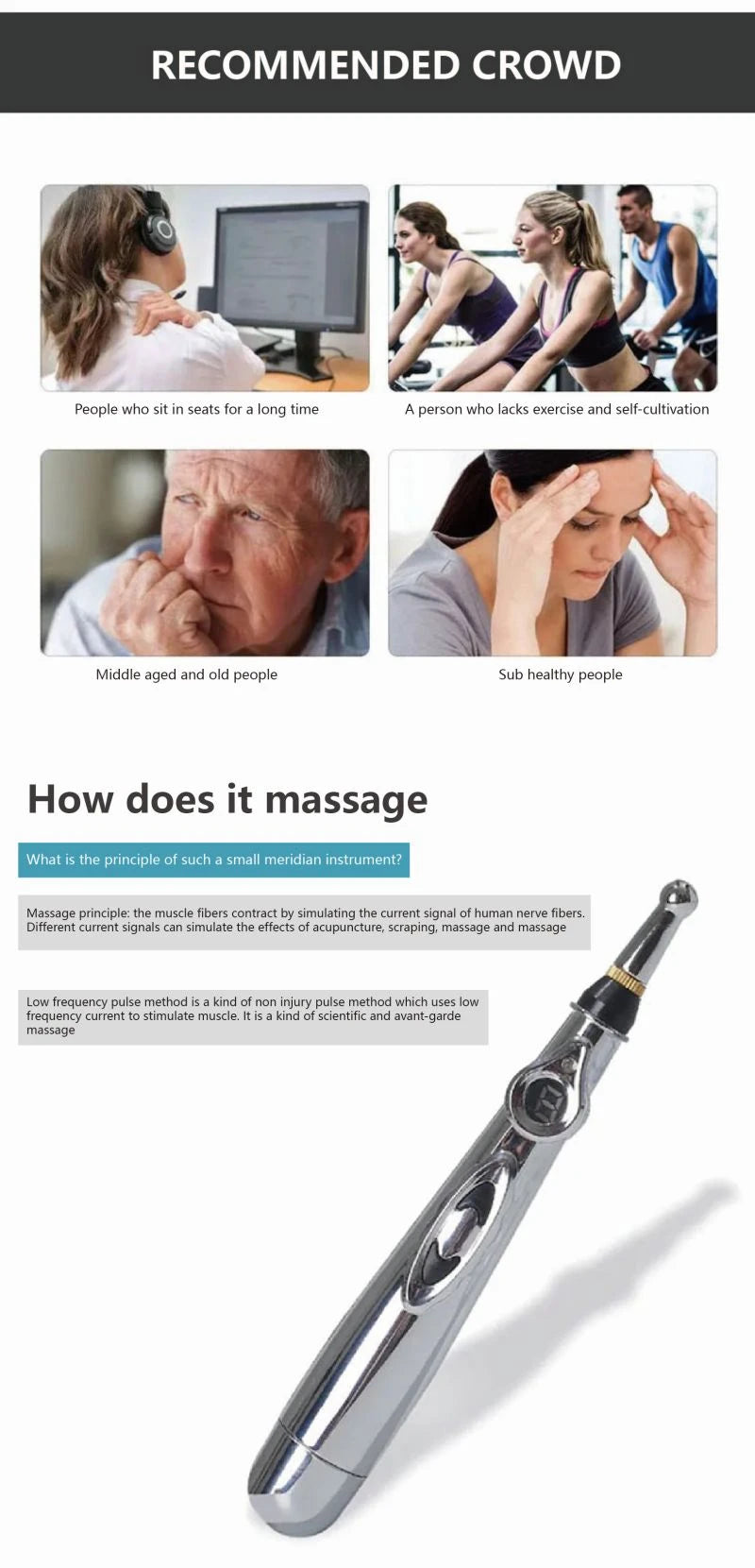 Electronic Acupuncture Pen – Meridian Pulse Therapy for Pain Relief
