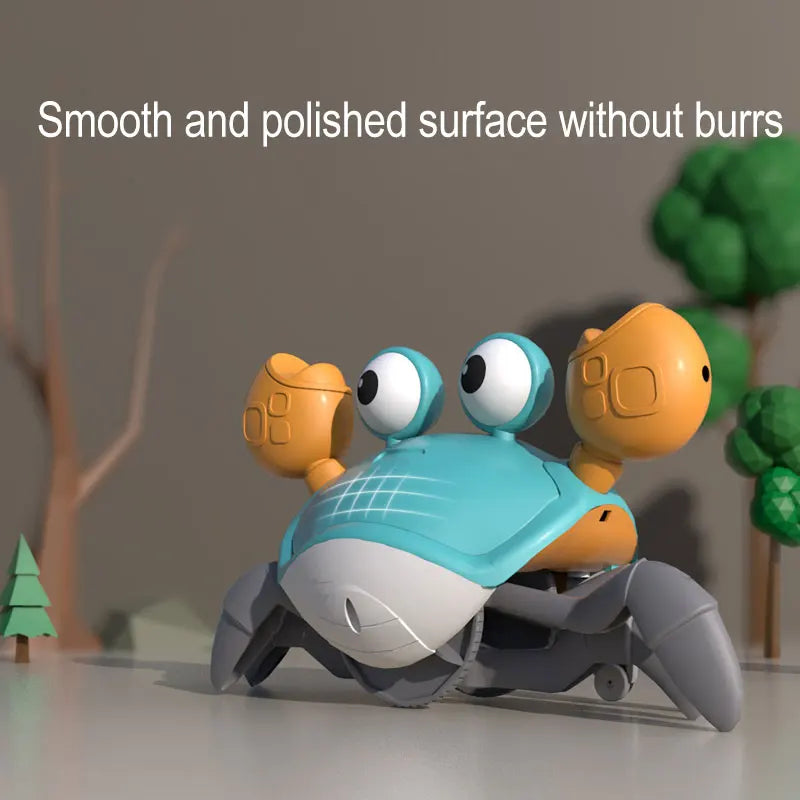 Interactive Crawling Crab Toy with Music and Obstacle Avoidance