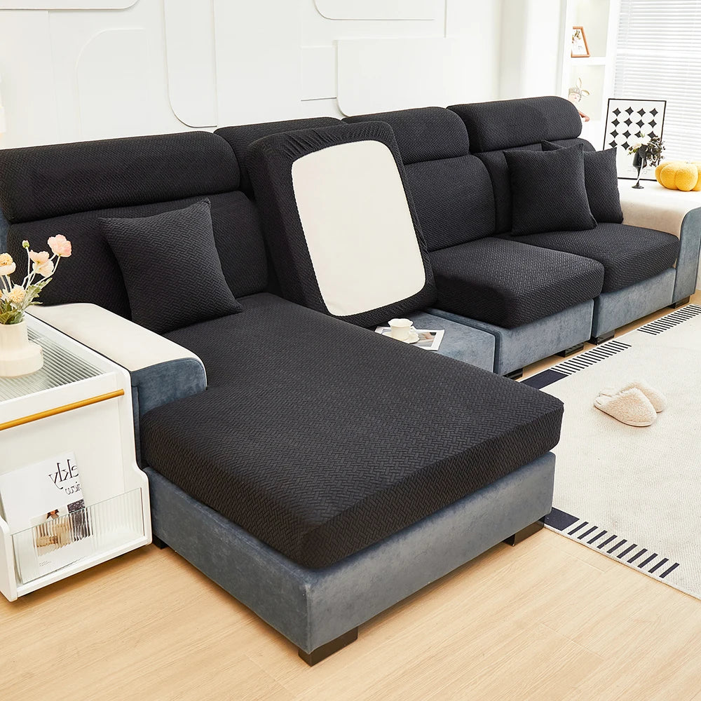 Stretch Jacquard Sofa Cover – Soft, Snug, and Stylish Protection