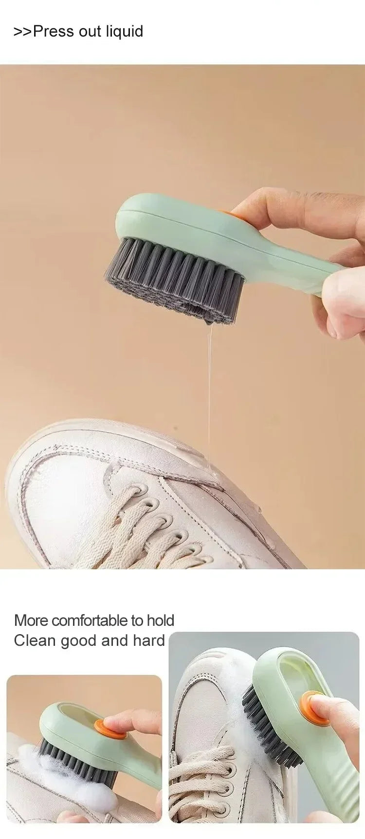 Multifunctional Soap-Dispensing Cleaning Brush