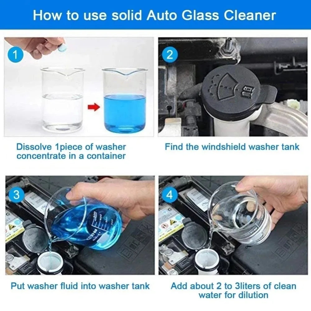 Effervescent Windshield Washer Tablets – Powerful Glass Cleaning Solution