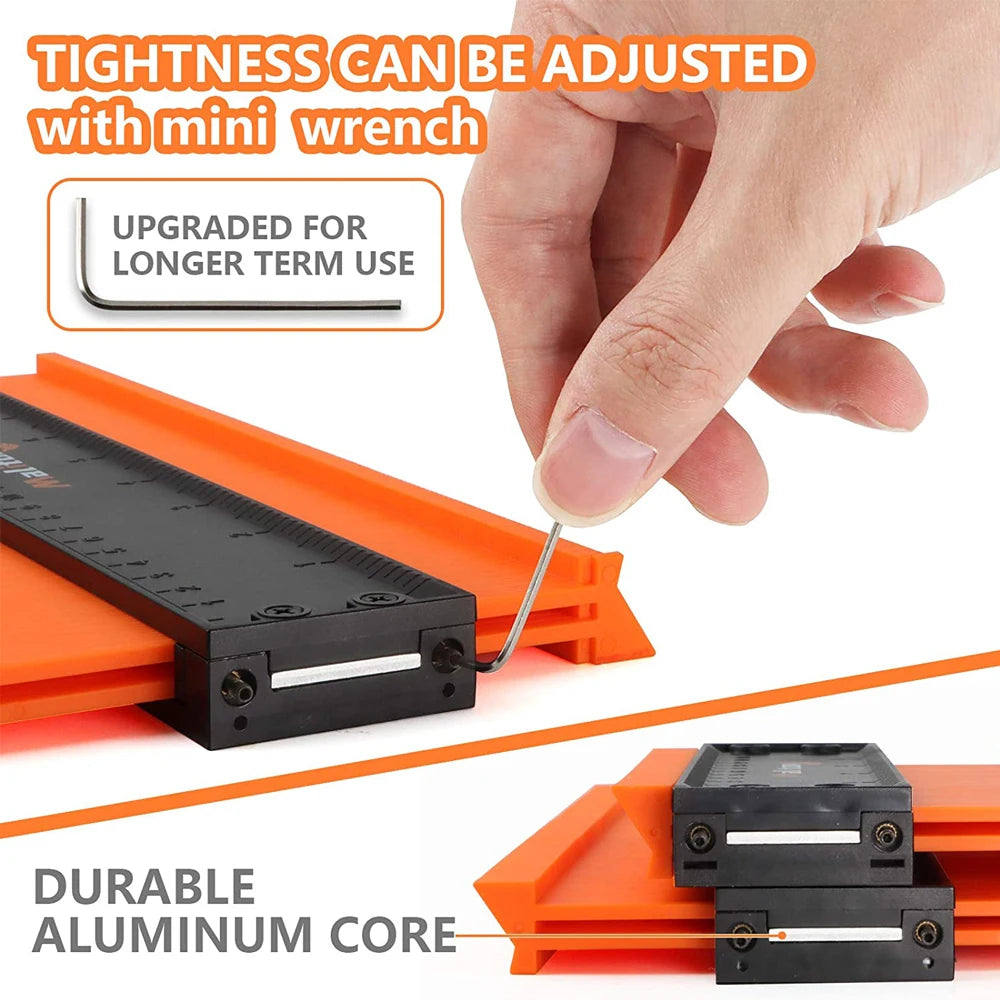 Precision Contour Gauge with Lock – Shape Duplicator Tool for Woodworking, Tiling & DIY Projects