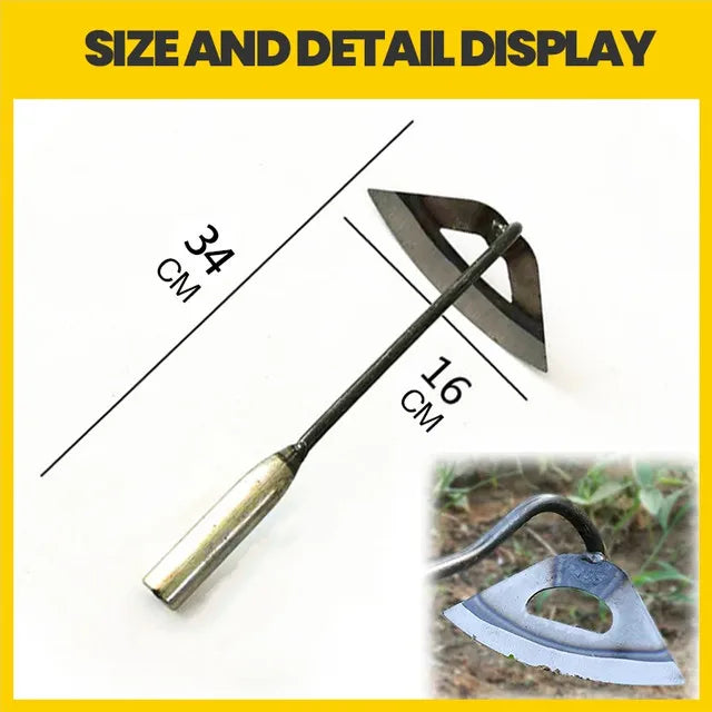 Heavy-Duty Hollow Steel Hand Hoe – Garden & Farm Weeding Tool
