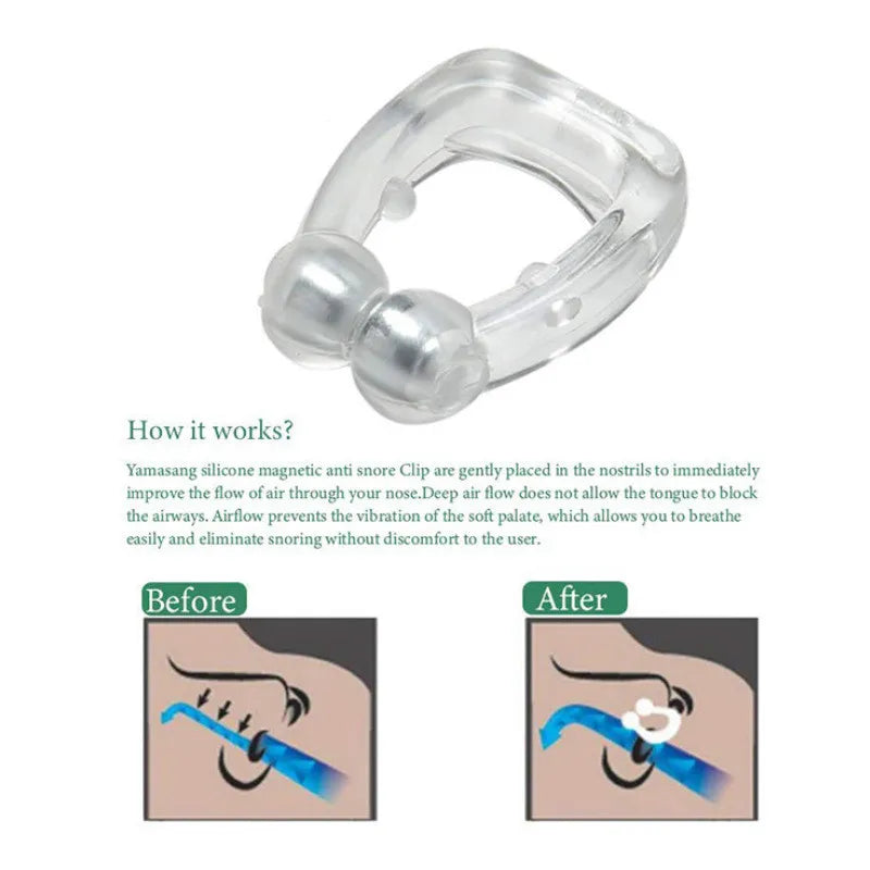 Magnetic Anti-Snore Nose Clip – Comfortable Silicone Sleep Aid