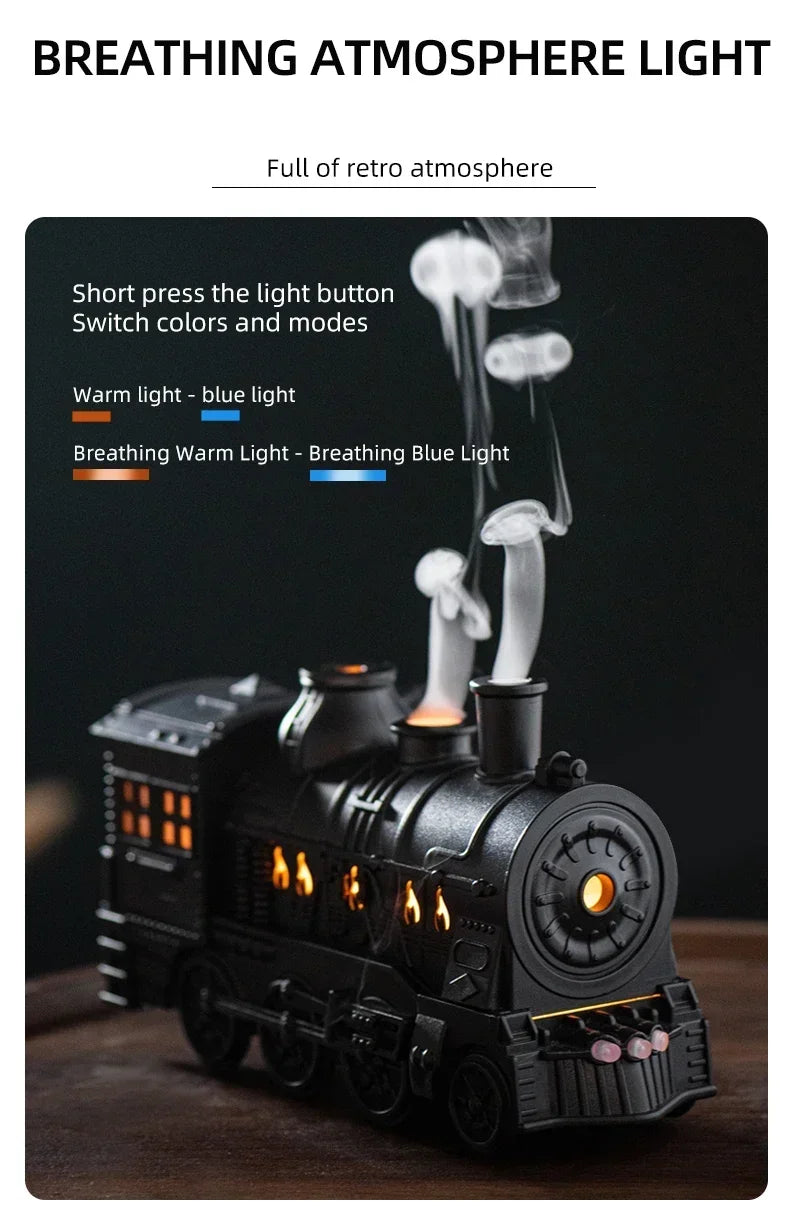 Retro Train Essential Oil Diffuser & Cool Mist Humidifier