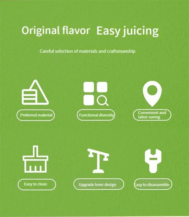 Compact Manual Juicer - Easy, Eco-Friendly Juice Press