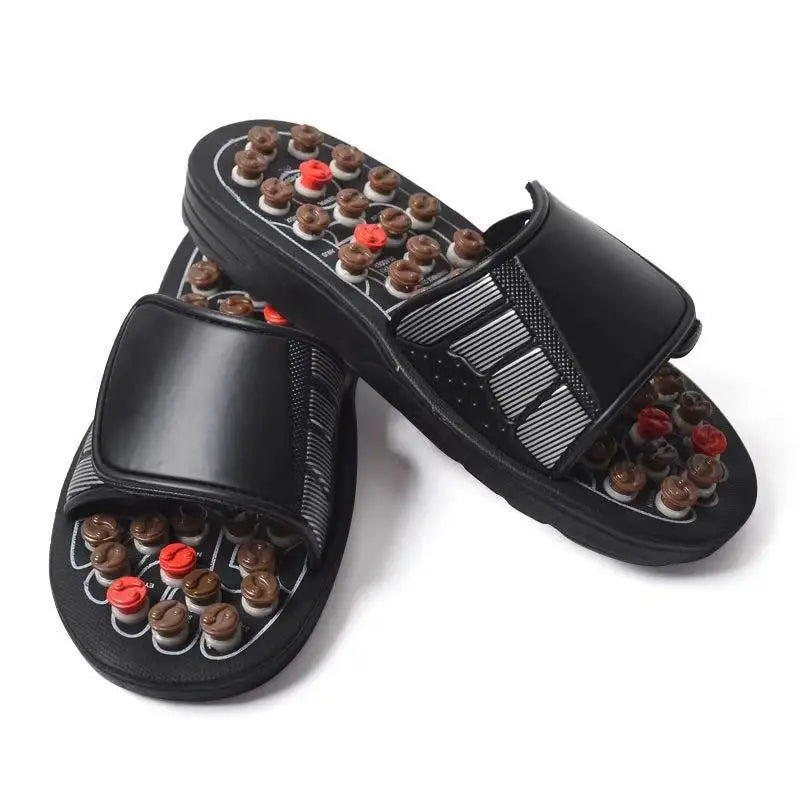 Acupressure Massage Slippers – Rotating Foot Therapy Shoes