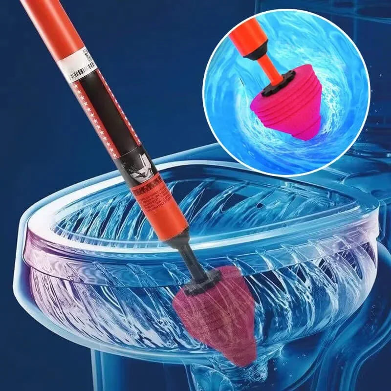 High-Pressure Toilet Plunger with Suction Cup – Powerful Drain Clog Remover