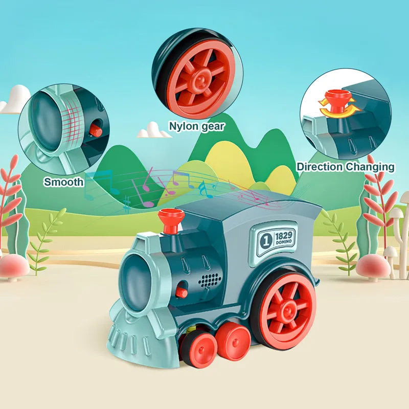 Domino Domino Mini Train Fun Automatic Placement Building Block Children's Electric Puzzle Toy Car