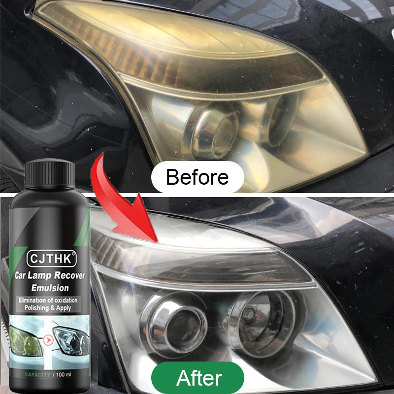 Complete Car Headlight Restoration Kit – Scratch, Oxidation, and Yellowing Remover
