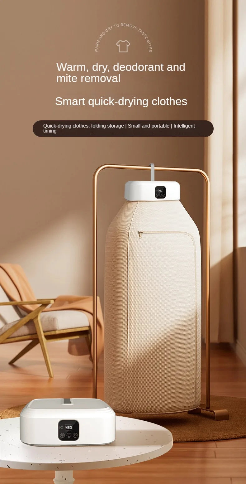 Portable Folding Clothes Dryer with Remote Control