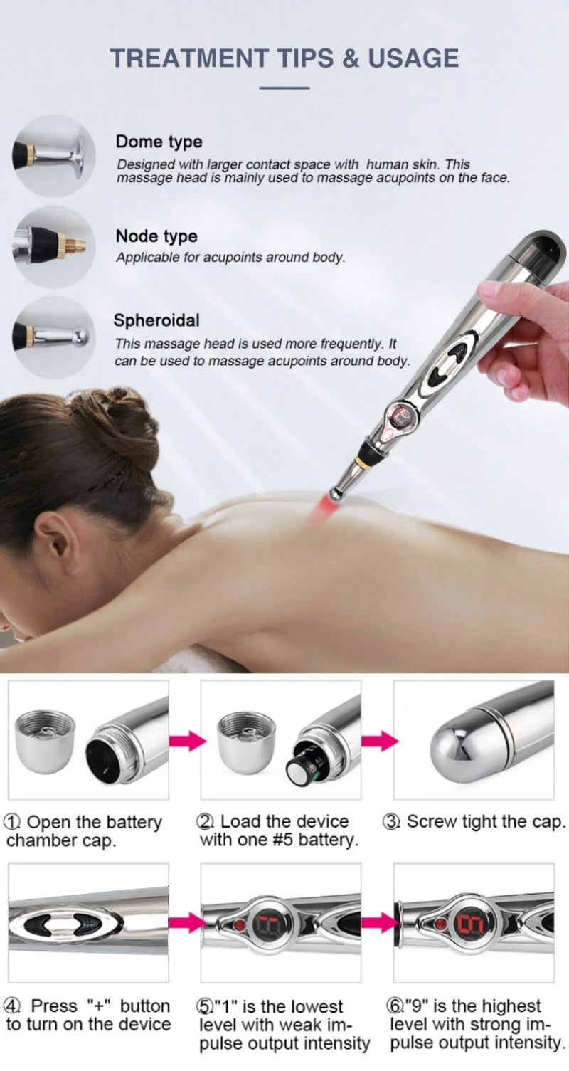 Electronic Acupuncture Pen – Meridian Pulse Therapy for Pain Relief