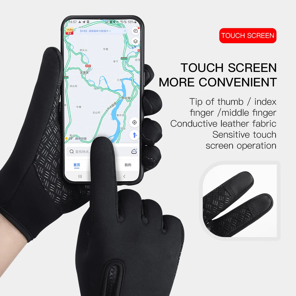 Waterproof Thermal Touchscreen Winter Gloves for Outdoor Sports