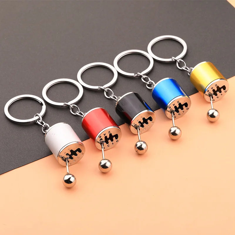 Six-Speed Gear Shift Car Keychain Pendant