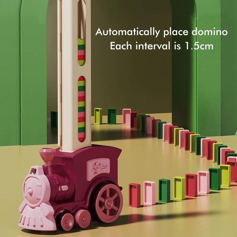 Domino Domino Mini Train Fun Automatic Placement Building Block Children's Electric Puzzle Toy Car