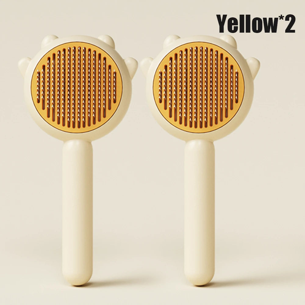 Self-Cleaning Pet Grooming Brush with Massage Needles