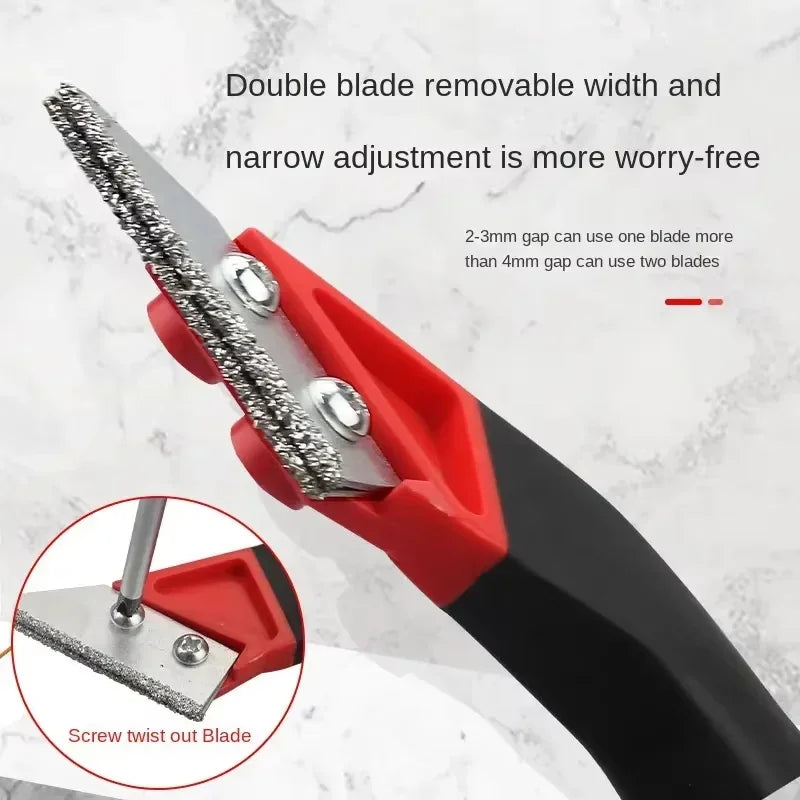 Tile Grout Remover Scraper Tool – Tungsten Carbide Blade for Easy Cleaning