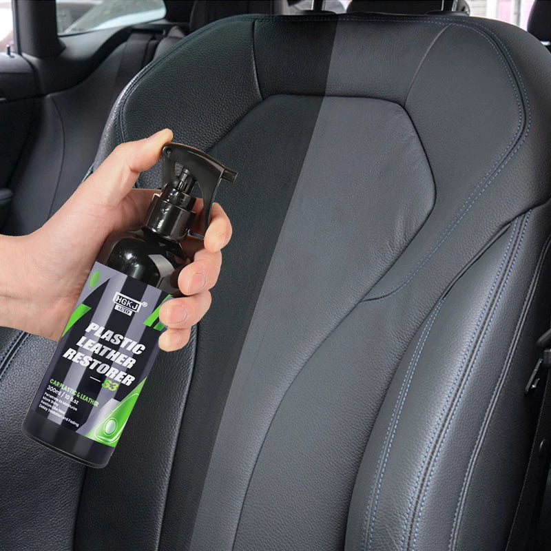 Car Plastic & Leather Restorer – Non-Greasy, UV-Protective Shine for Interiors