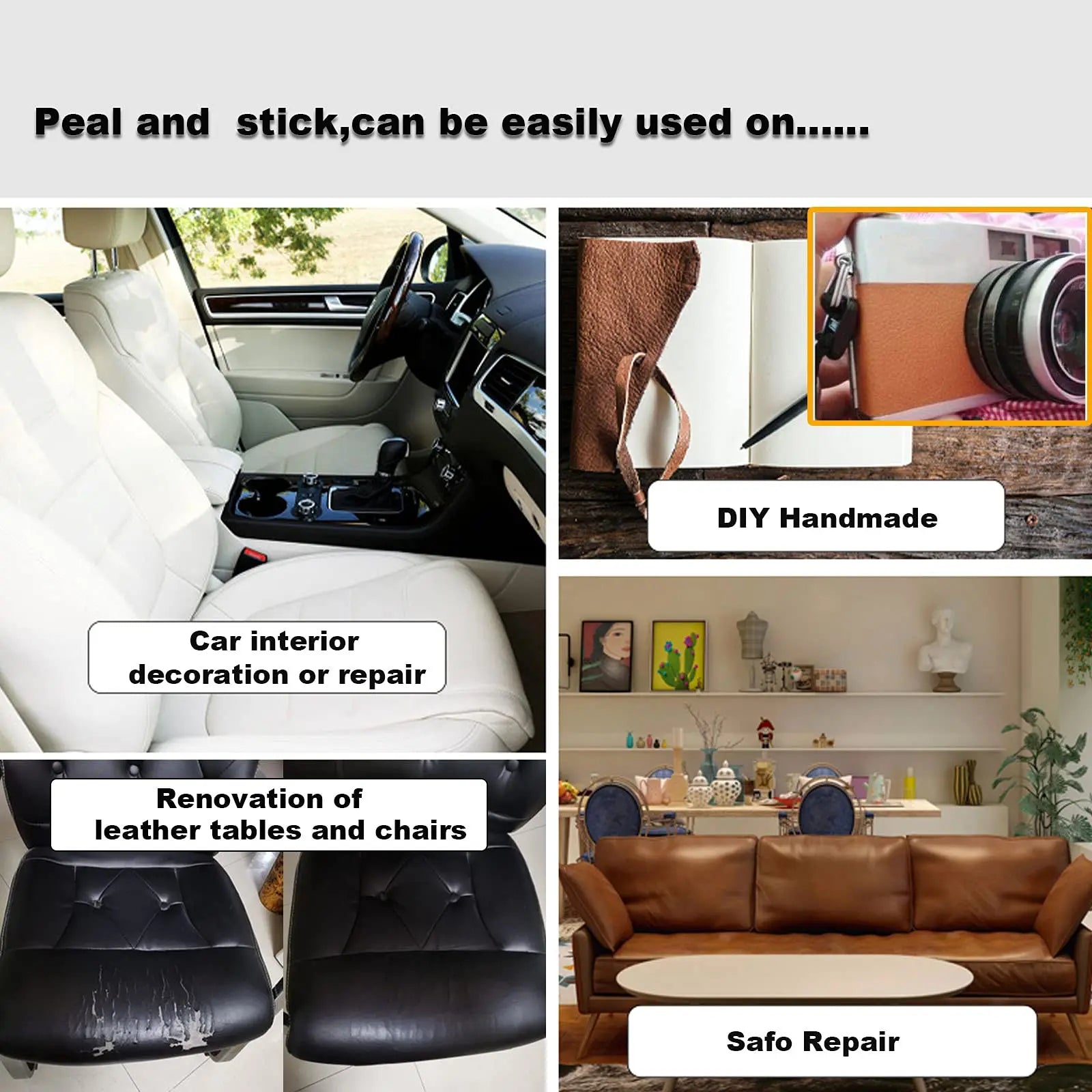 Self-Adhesive Leather Repair Patch – Easy Fix for Sofas, Chairs, Bags & More