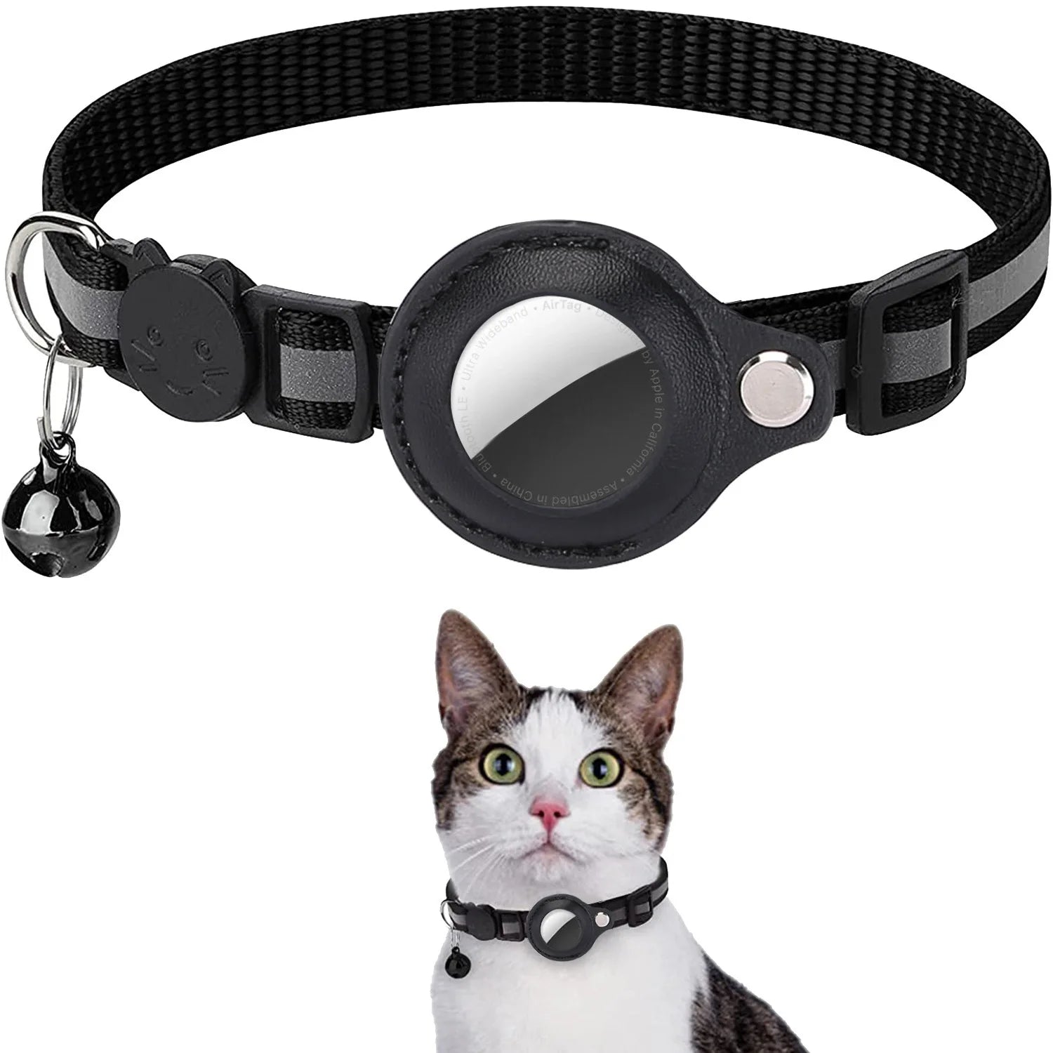 Never Lose Your Cat Again — AirTag Collar with Safety Buckle