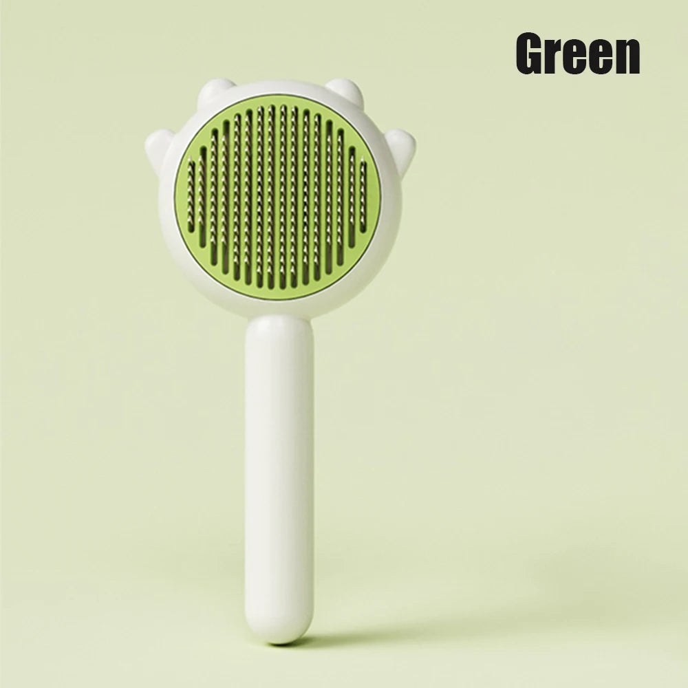 Self-Cleaning Pet Grooming Brush with Massage Needles