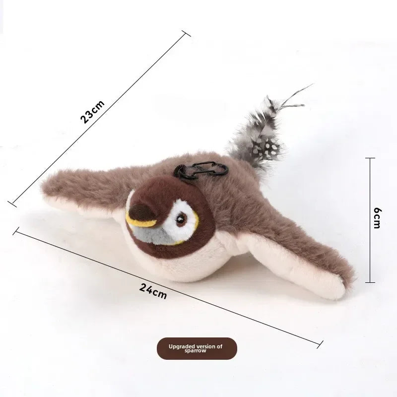 Interactive Chirping Bird Cat Toy – Touch-Activated & Rechargeable