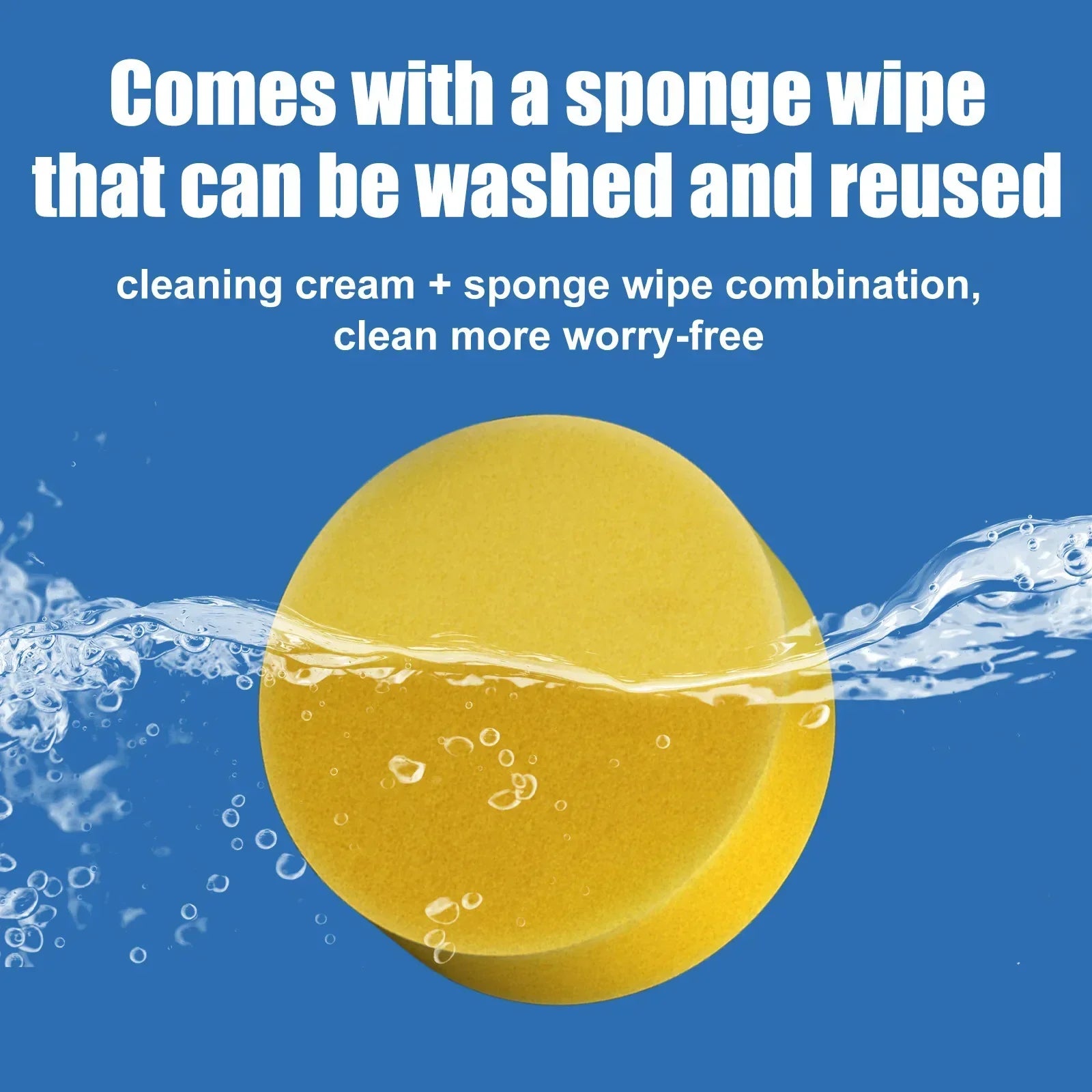 White Shoe Cleaning Cream with Sponge – Instant Stain Remover