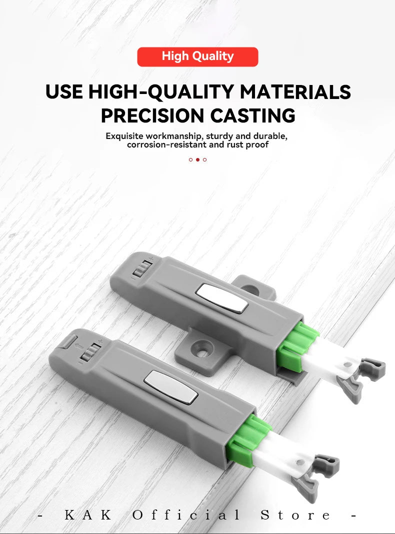 5-Pack Push-to-Open Cabinet Latches – Adjustable Hidden Door Catch