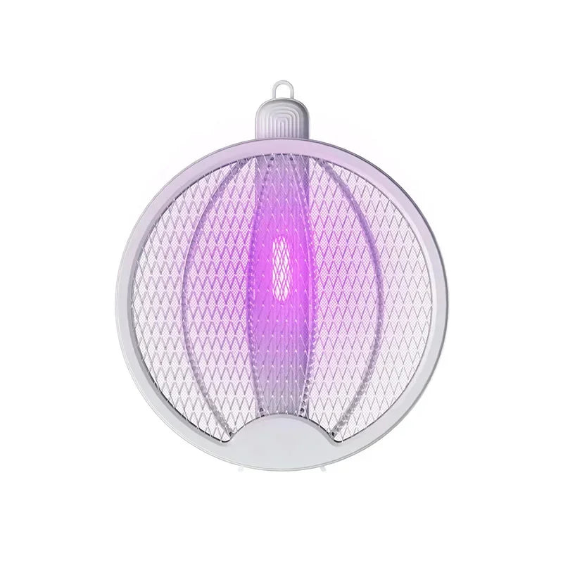Foldable USB Electric Mosquito Zapper – 4-in-1 Silent Insect Killer Racket