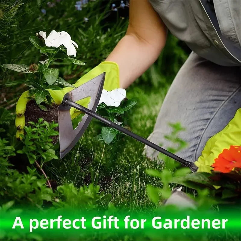 Heavy-Duty Hollow Steel Hand Hoe – Garden & Farm Weeding Tool