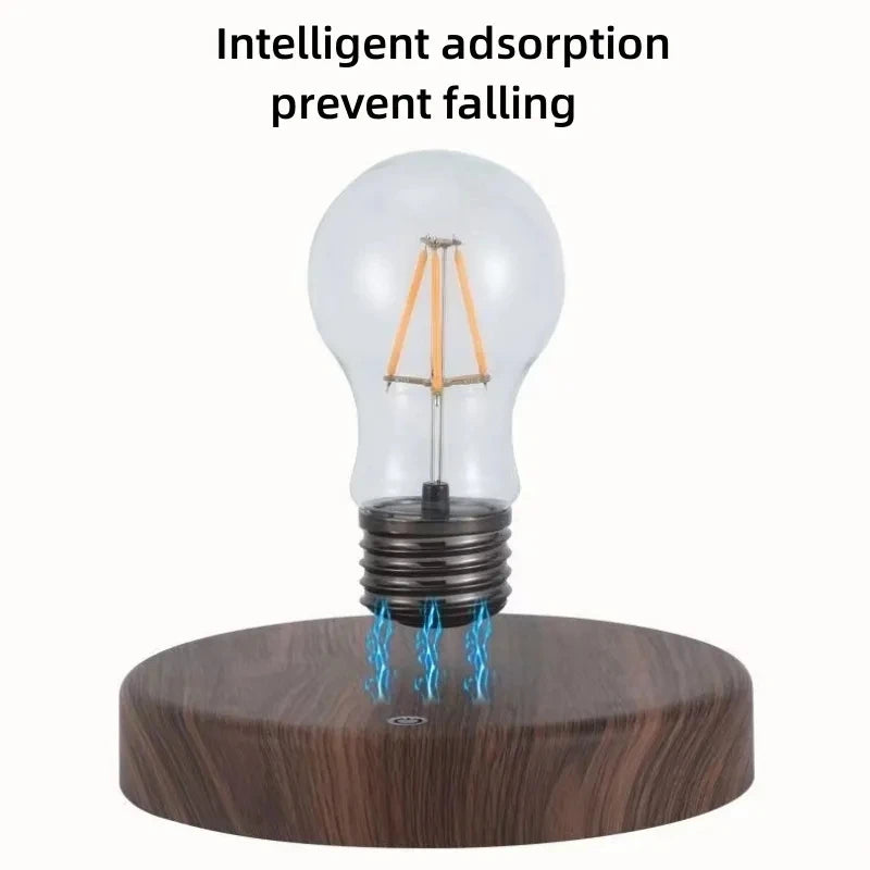 Magnetic Levitating LED Lamp with Wooden Base