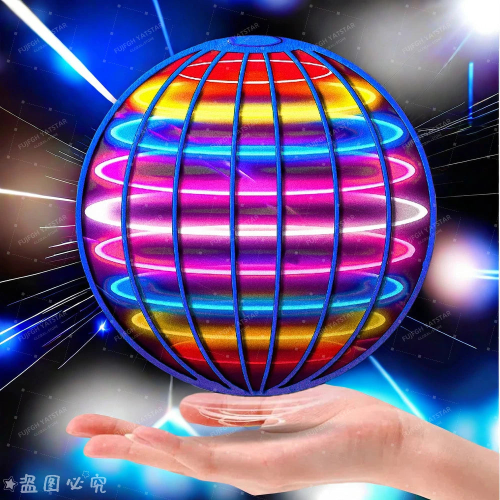 LED Hand-Controlled Flying Spinner Ball – 360° Hover & Boomerang Toy
